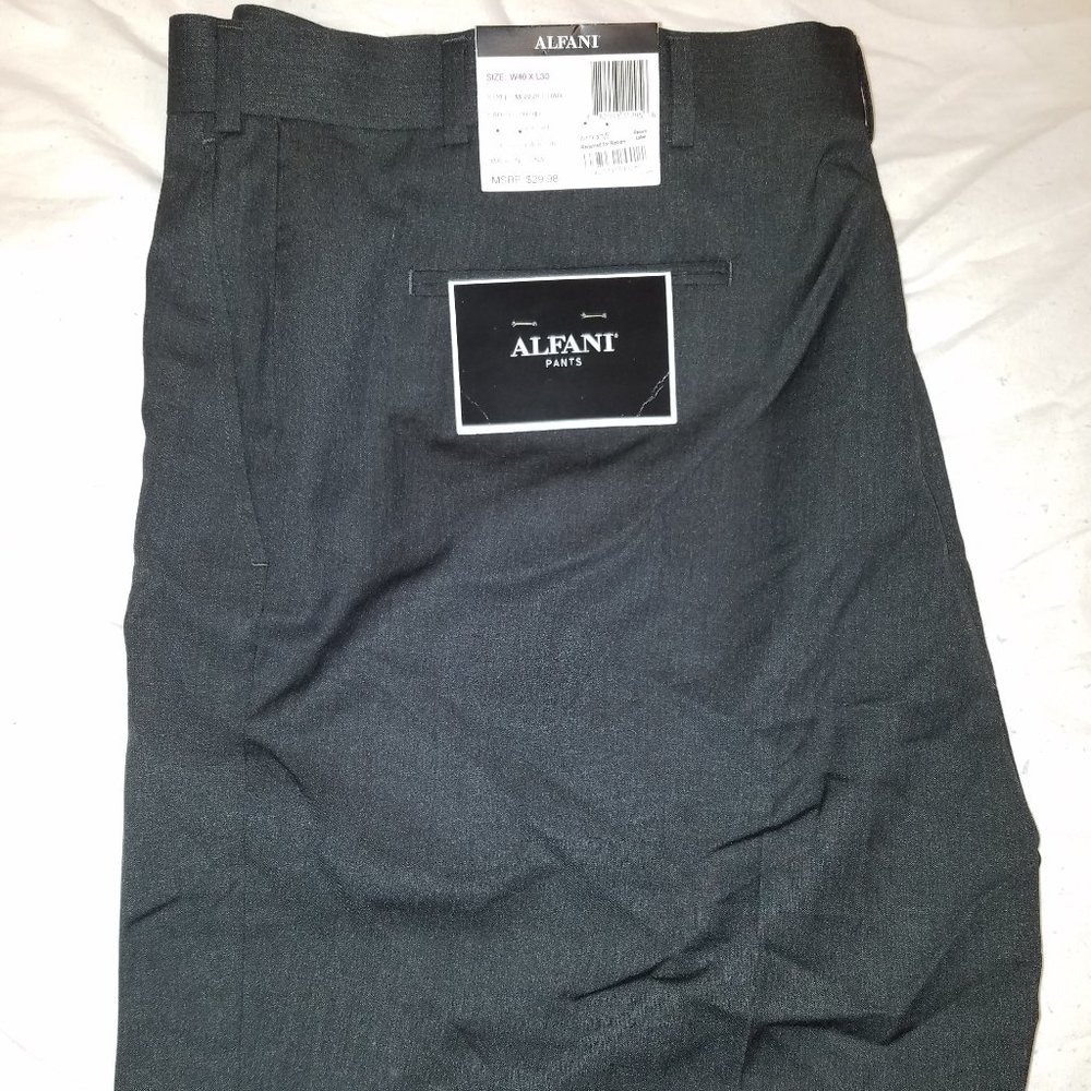 Alfani Mens Slacks Charcoal